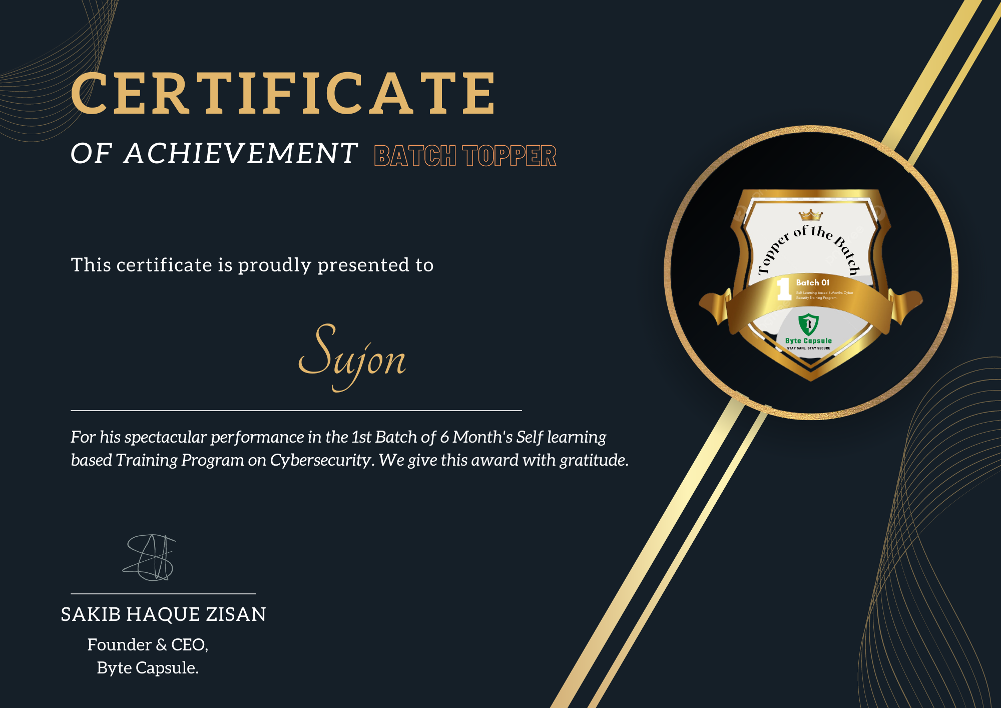Sujon - Batch Toppers